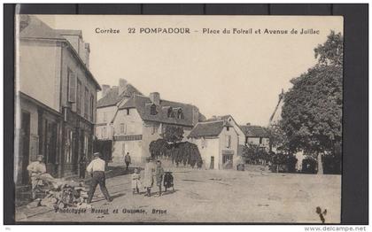 19 - Pompadour - Place du Forail et avenue de Juillac