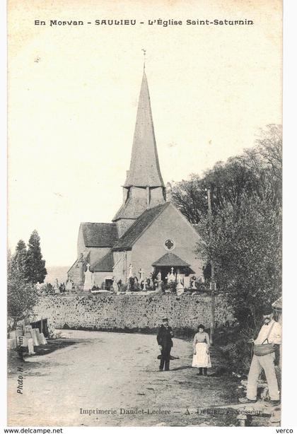 Carte  POSTALE  Ancienne  de   SAULIEU - Eglise Saint Saturnin