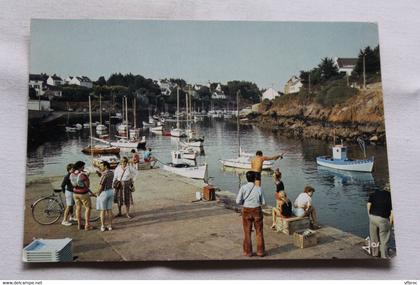 Cpm 1989, le petit port d'embarquement de Doëlan en Clohars Carnoet, Cotes d'Armor 22