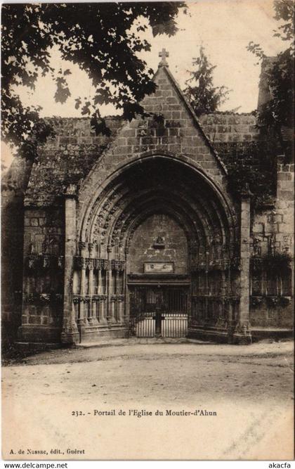 CPA Portail de l'Eglise du Moutier d'Ahun FRANCE (1051003)