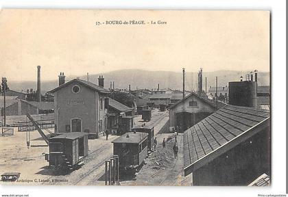 CPA 26 Bourg de Péage la gare et le train tramway