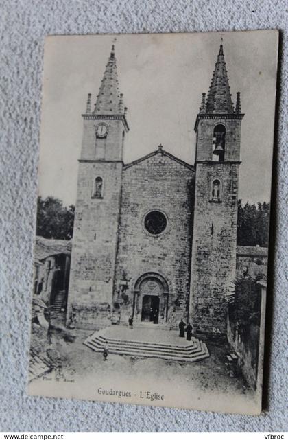 Cpa 1906, Goudargues, l'église, Gard 30