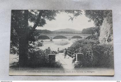 Cpa 1921, Carères sur Garonne, les bords de la Garonne, Haute Garonne 31