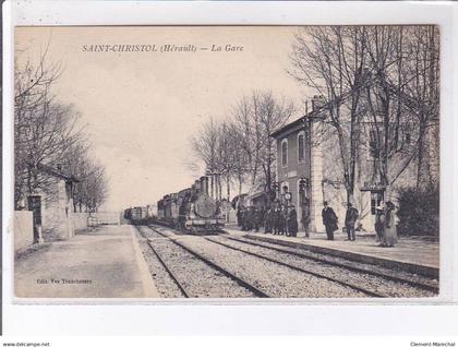 SAINT-CHRISTOL: la gare - état