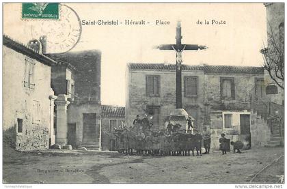 34 - HERAULT - Saint Christol - place de la poste