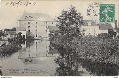 Saint-Hippolyte - Moulin de Lège, sur l'Indre