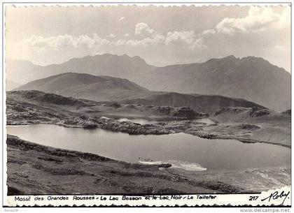 CP 38 ALPES D'HUEZ Massif des grandes rousses lac besson et noir le taillefer