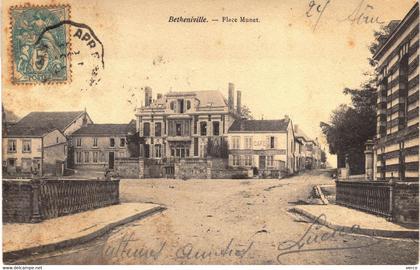 Carte POSTALE  Ancienne  de  BETHENIVILLE - Place du Munet