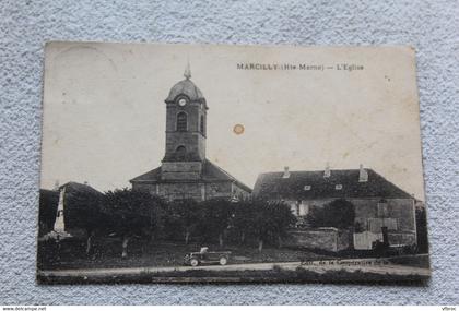 Cpa 1936, Marcilly, l'église, haute Marne 52