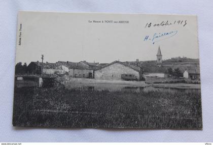 Cpa 1914, la Meuse à Pont sur Meuse 55