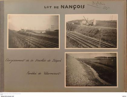 PHOTOS Anciennes  de NANCOIS -  3 Photos Originales 9x13 cm, Elargissement de la tranchée de Blapre