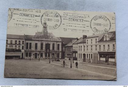 Cpa 1930, Aniche, grand place, Nord 59