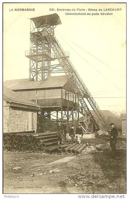 LARCHAMP  -  Mines de Larchamp  - Chevalement du puits Gévelot -TRES RARE