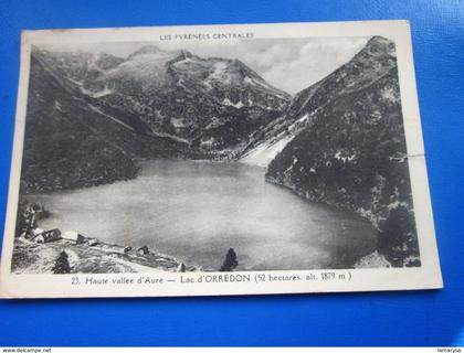 1942 LAC D'OREDON 65 HAUTE VALLÉE D'AURE WW2 Carte Postale-CPA-pour St Antoine Melle timbre Pétain Cachet a date rural