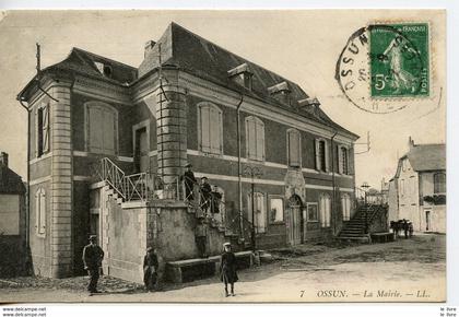 CPA 65 OSSUN. CARTE ENTIEREMENT DEDOUBLEE. LA MAIRIE - France - 0