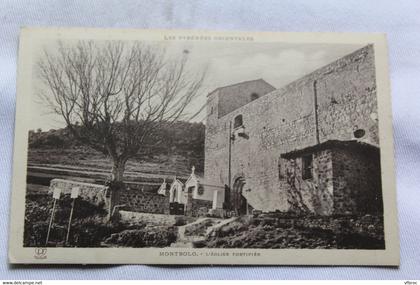 Montbolo, l'église fortifiée, Pyrénées orientales 66