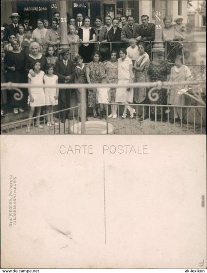 Privatfoto Ak  Niederbronn Niederbronn-les-Bains Privatfeiern Feste 1925