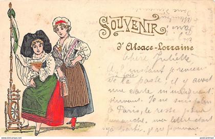 Souvenir d'Alsace Lorraine - Illustration gaufrée