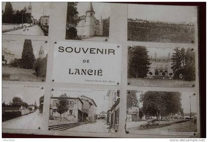 CPA >Lancié département du Rhône et la région Rhône-Alpes.MULTI VUES  EN 1930  CACHET A DATE CONVOYEUR MACON A LYON