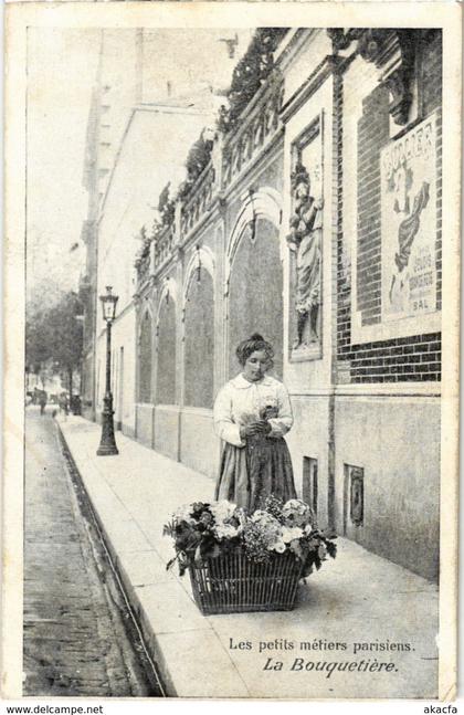 CPA Les Petits Metiers Parisiens - La Bouquetiere (1035559)