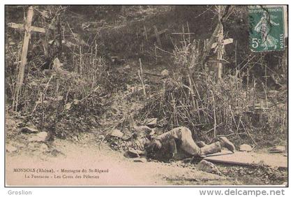 MONSOLS 'RHONE) MONTAGNE DU ST RIGAUD LA FONTAINE LES CROIS DES PELERINS 1911