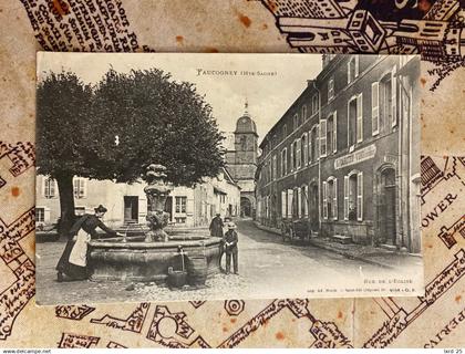 Faucogney - CPA animée - Rue de l’Eglise