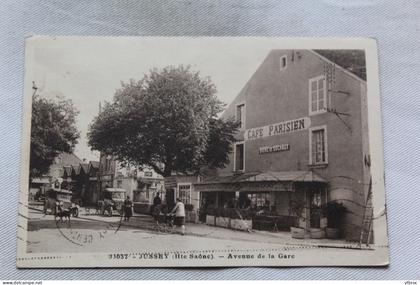 Cpa 1936, Jussey, avenue de la gare, Haute Saône 70