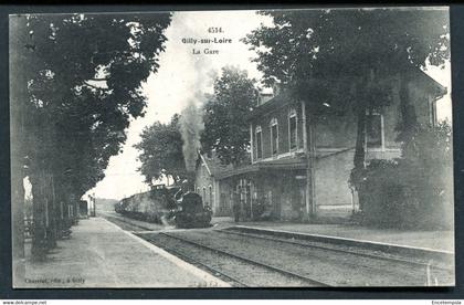 CPA - Carte Postale - France - Gilly sur Loire - La Gare - 1914 (CP18809OK+)