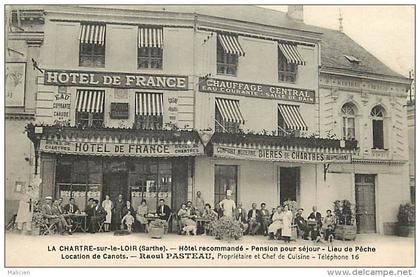 - sarthe - ref-560- la chartre sur le loir - hotel de france - hotel pension raoul pasteau - hotels - bieres de chartres