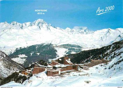 73 - Les Arcs - Les Arcs 2000 - Vue Générale aérienne - au fond sur le mont Blanc - CPM - Voir Scans Recto-Verso