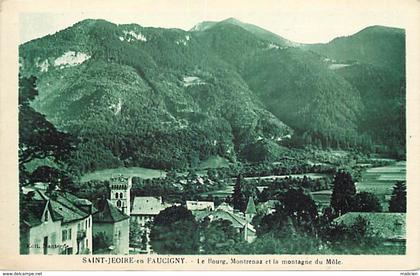 - savoie -ref-A785- saint jeoire en faucigny - st jeoire en faucigny  - le bourg - montrenaz et le môle -