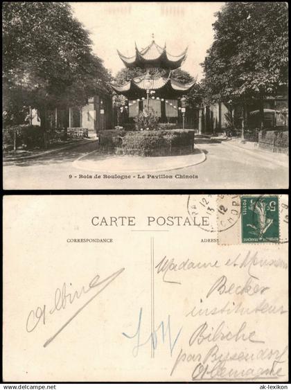 16. Arrondissement (Passy)-Paris Bois de Boulogne Le Pavillon Chinois 1912