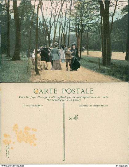 CPA 16. Arrondissement (Passy)-Paris Frauen Bois de Boulogne 1913