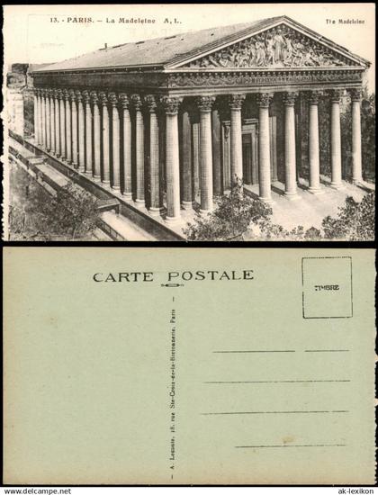 CPA Paris La Madeleine The Madeleine 1910