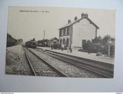 CPA Gare :  Ourville  -   La gare