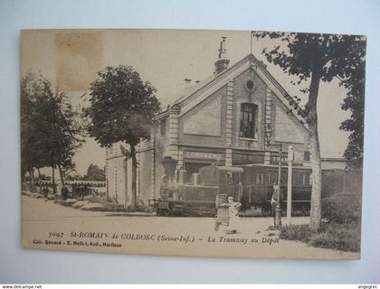 CPA Gare :  Saint-Romain de Colbosc - St-Romain de Colbosc  - Le Tramway au Dépôt