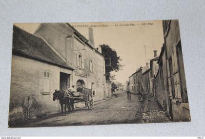 Cpa 1912, Mézières sur Seine, la grande rue, Yvelines