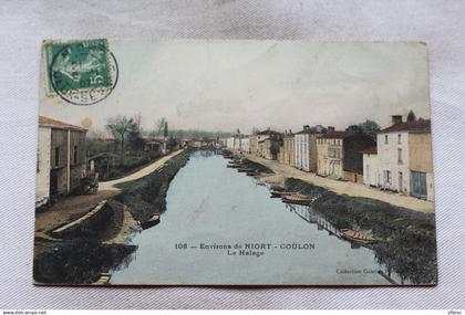 Cpa 1907, Coulon, le Halage, Deux Sèvres 79