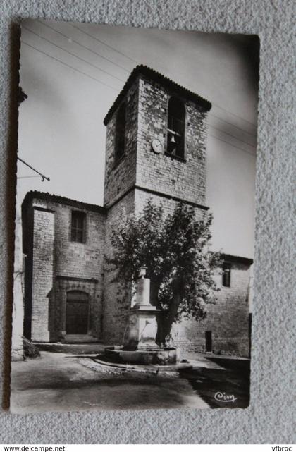 Cpsm, Beaumont de Pertuis, place de l'église, Vaucluse 84