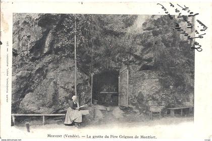 CPA Mervent La Grotte du Père Grignon de Montfort