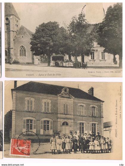 lot 2 cpa venoy   école   1908