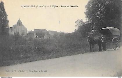 CPA Maffliers L'Eglise Route de Nerville