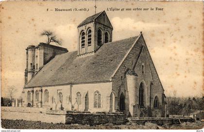 CPA Nucourt L'Eglise et son arbre s la Tour FRANCE (1308846)