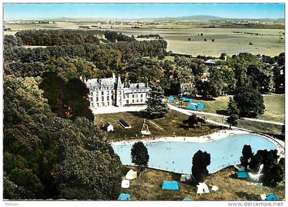 val d oise - grd format - ref G902-en avion au dessus de baillet en france  - vue aerienne  -carte bon etat