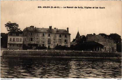 CPA ABLON-sur-SEINE Manoir de Sully - Eglise et Quais (1352850)