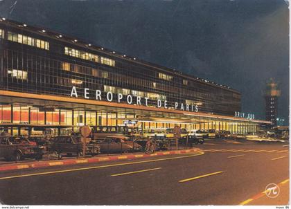 75 - PARIS - AÉROPORT DE PARIS ORLY - FAÇADE ILLUMINÉ DE L'AÉROGARE SUD