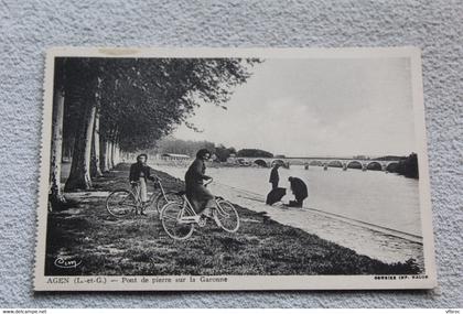 Agen, pont de pierre sur la Garonne, Lot et Garonne 47