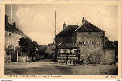 CPA Aignay-Le-Duc Place de Lamargelle FRANCE (1375622)