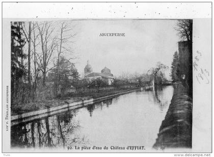 AIGUEPERSE LA PIECE D'EAU DU CHATEAU D'EFFIAT