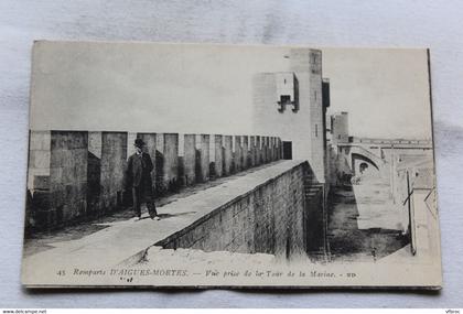 Aigues Mortes, vue prise de la tour de la Marine, Gard 30